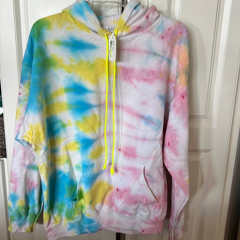 Danzy NWT tie dye hoodie sweatshirt